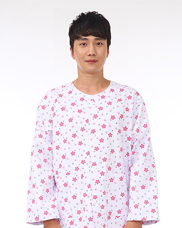 0244 환자복(핑크꽃무늬)_남,여